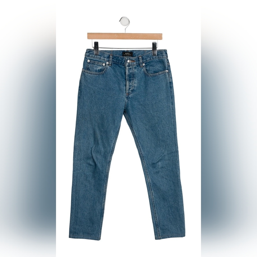 A.P.C. Men's Blue Skinny Jeans